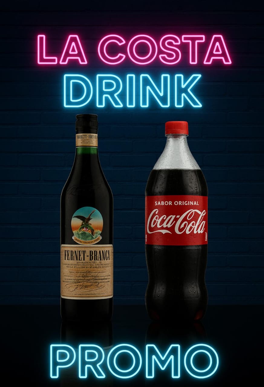 1 Fernet grande + 1 Coca-Cola grande