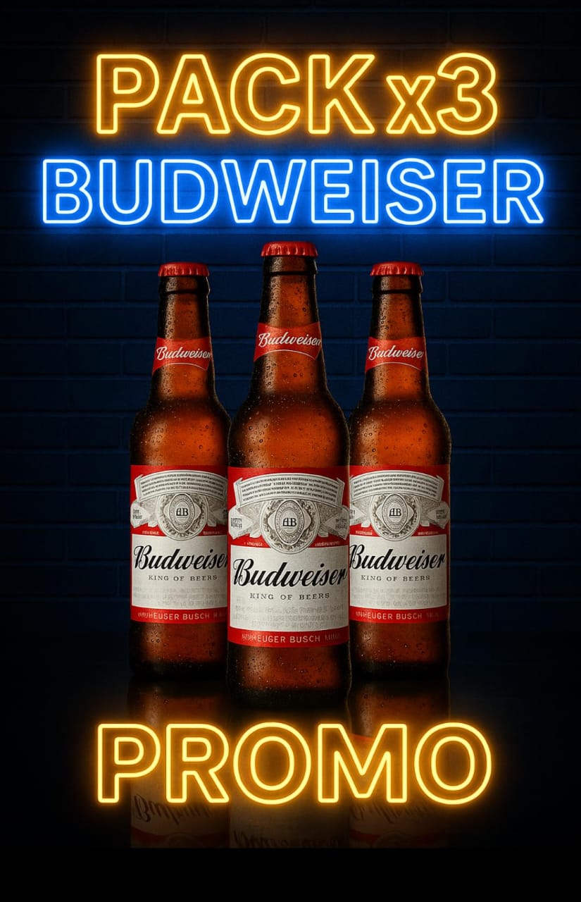 Pack 3 Cervezas Budweiser
